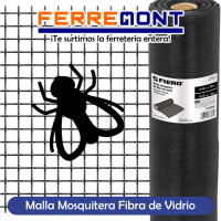 Malla Mosquitera Fibra de Vidrio Negra