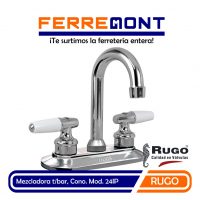 Mezcladora p/lavabo, Mod. 24IP, Rugo